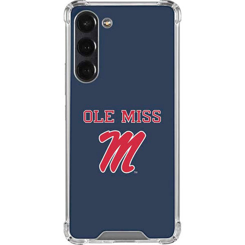 University of Mississippi Ole Miss Blue Galaxy S24 FE Clear Case